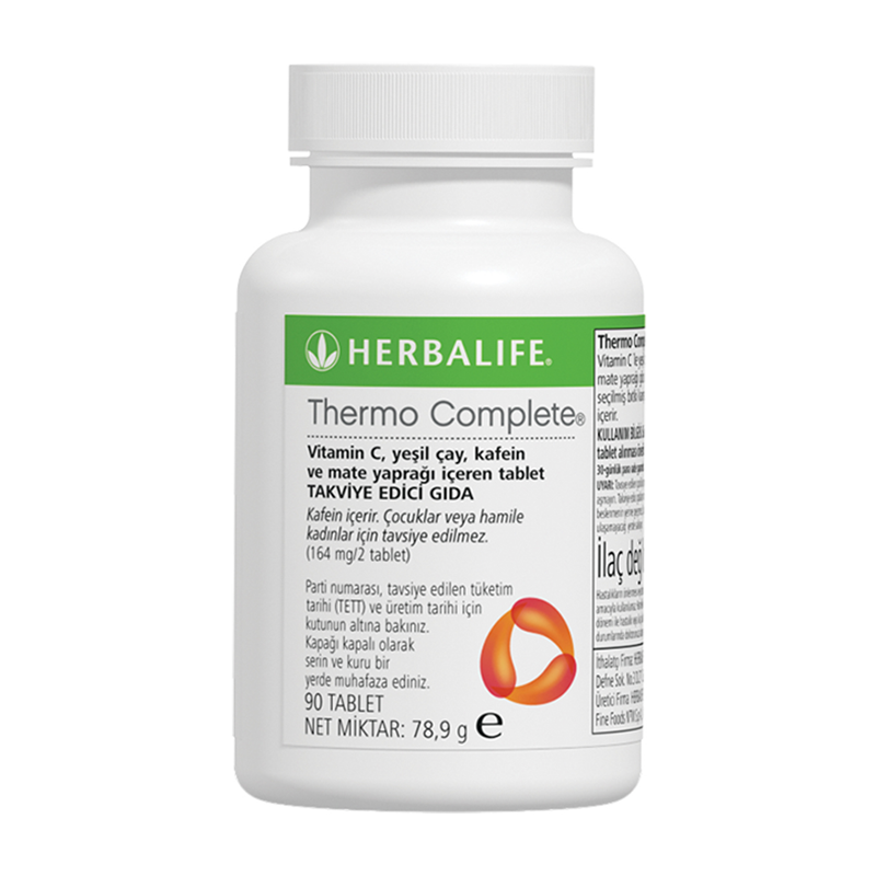 Kafein ve mate yapraklı tablet takviye edici gıda Thermo Complete ™ 90 tablet